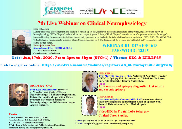 Invitation to attend the live webinar on clinical neurophysiology